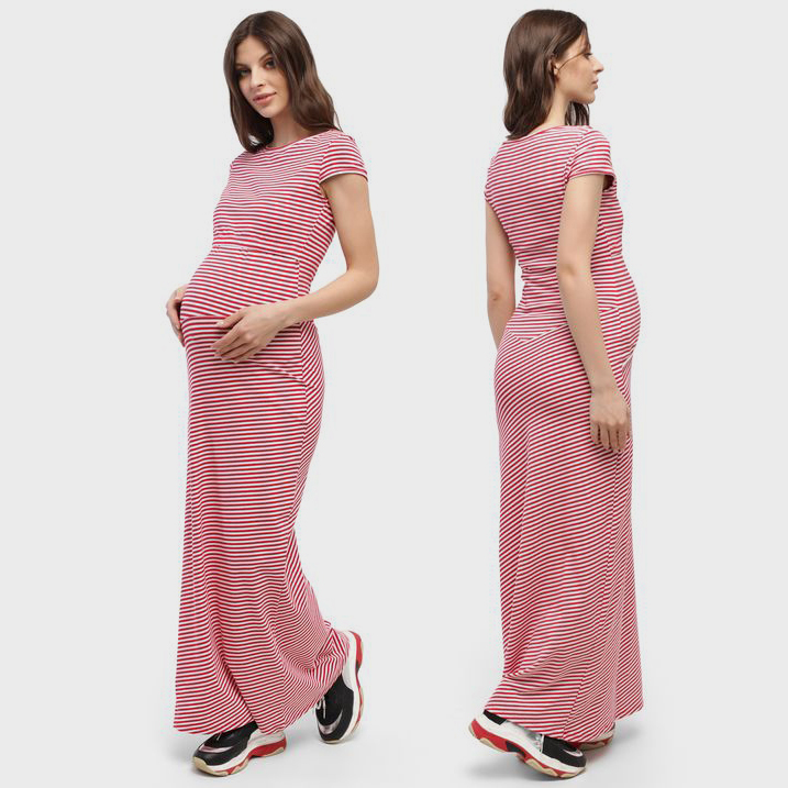 Платье-макси для беременных и кормящих